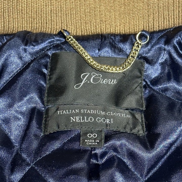 J Crew Brown Wool Lodge Coat Women's Size 00 Italian Stadium Cloth Nello Gori‎ - Picture 5 of 14